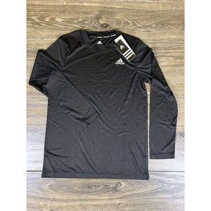 Adidas Men's Youth Sz L Tee Shirt T Black Climalite Athletic Casual. NEW